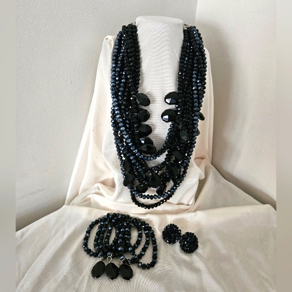 Malia Glass sparkler set -black